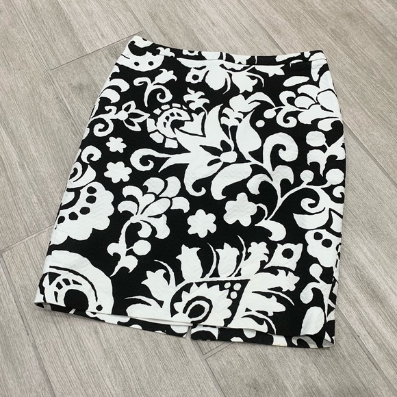 Talbots Dresses & Skirts - Talbots black and white floral skirt